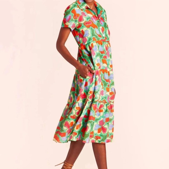 Amanda Uprichard Multicolor Pierre Midi Dress Size S - Picture 3 of 11